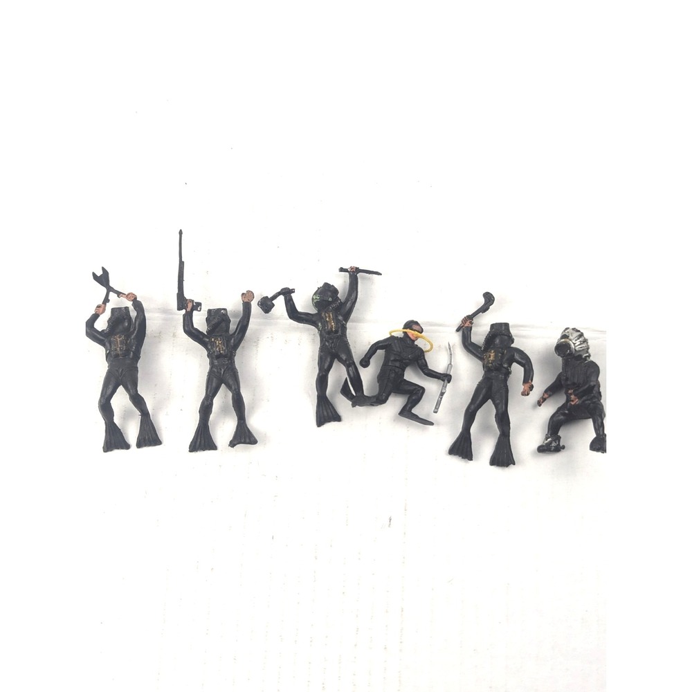 Vintage Plastic LONE STAR Thunderball James Bond 007 Frogmen Divers x 6 1960s